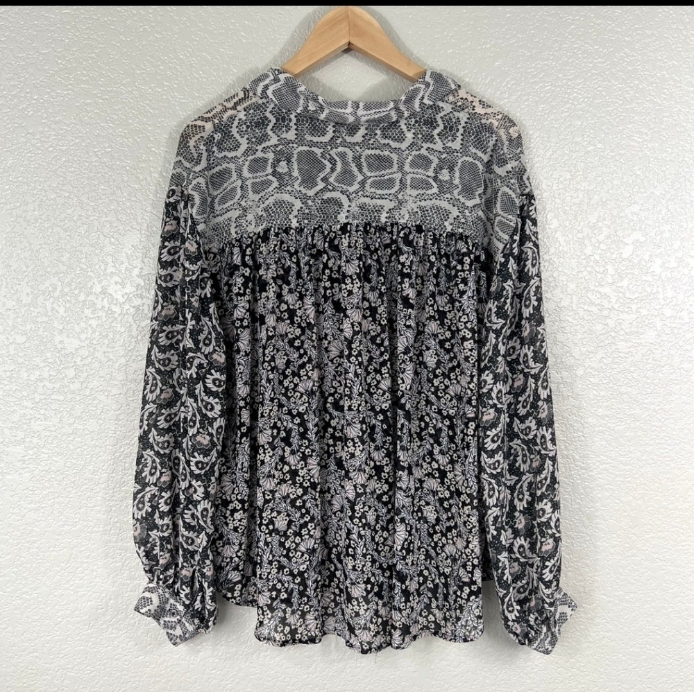 Free People Dani Button Down Blouse Size Small - Picture 4 of 10